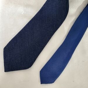 Tommy Hilfiger Cotton & Silk Men Navy Blue Slim Tie